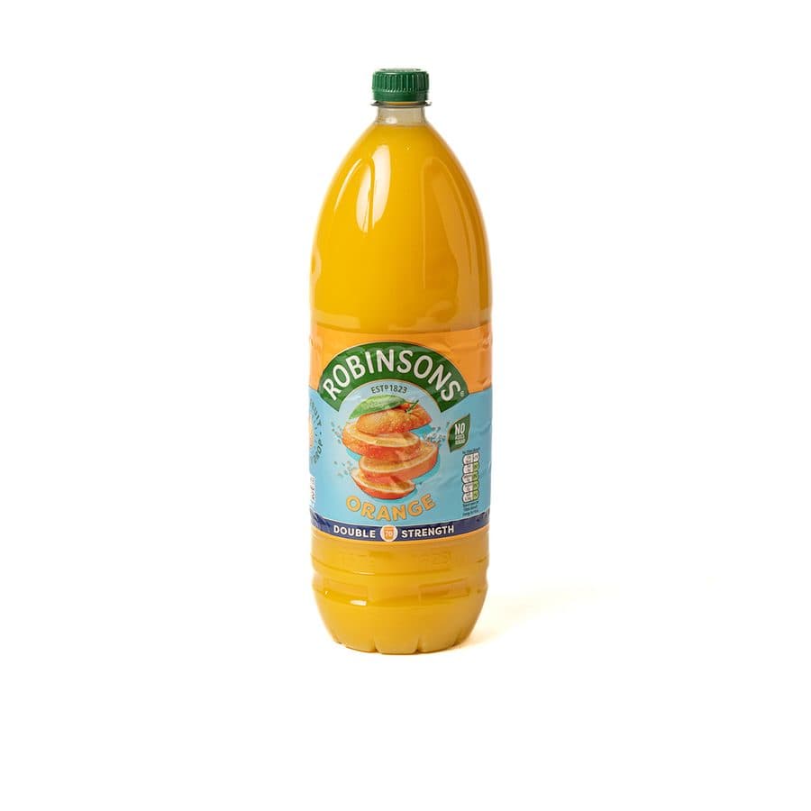 Bottle of double strength orange squash